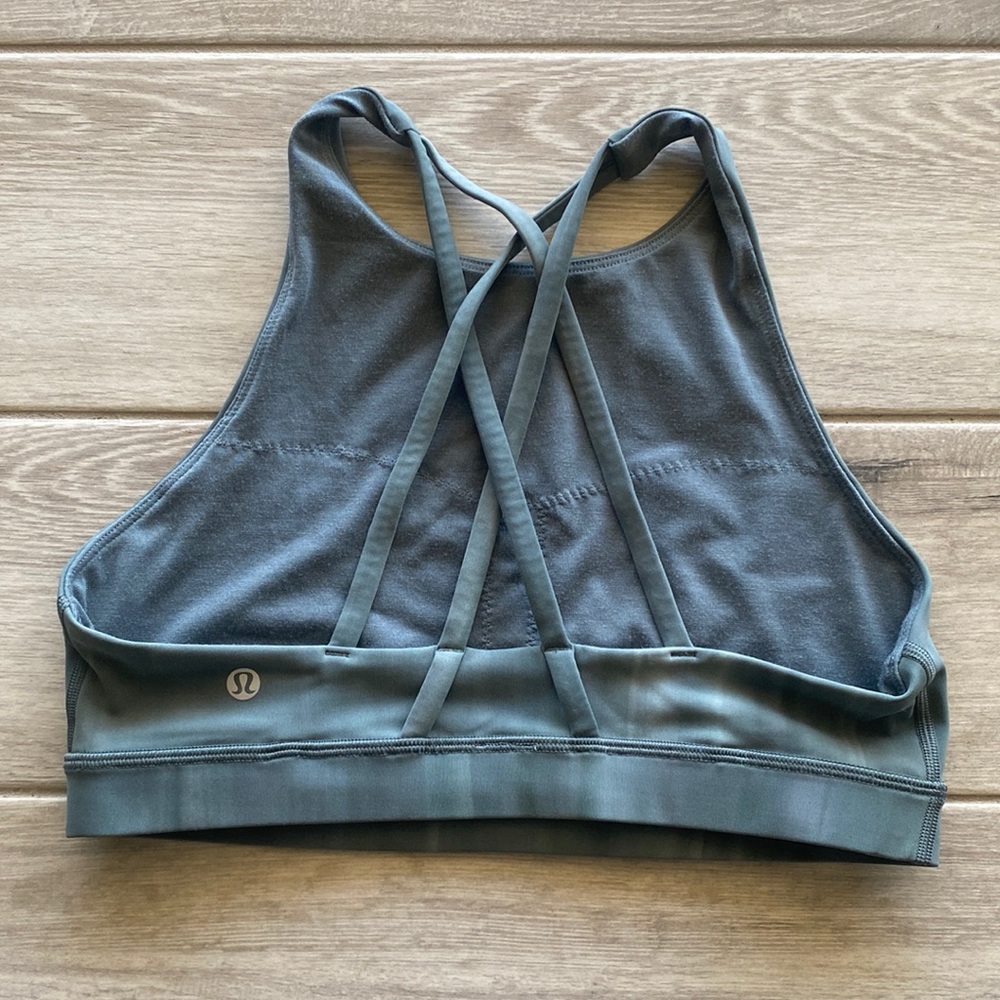 Lululemon blue high neck sports bra